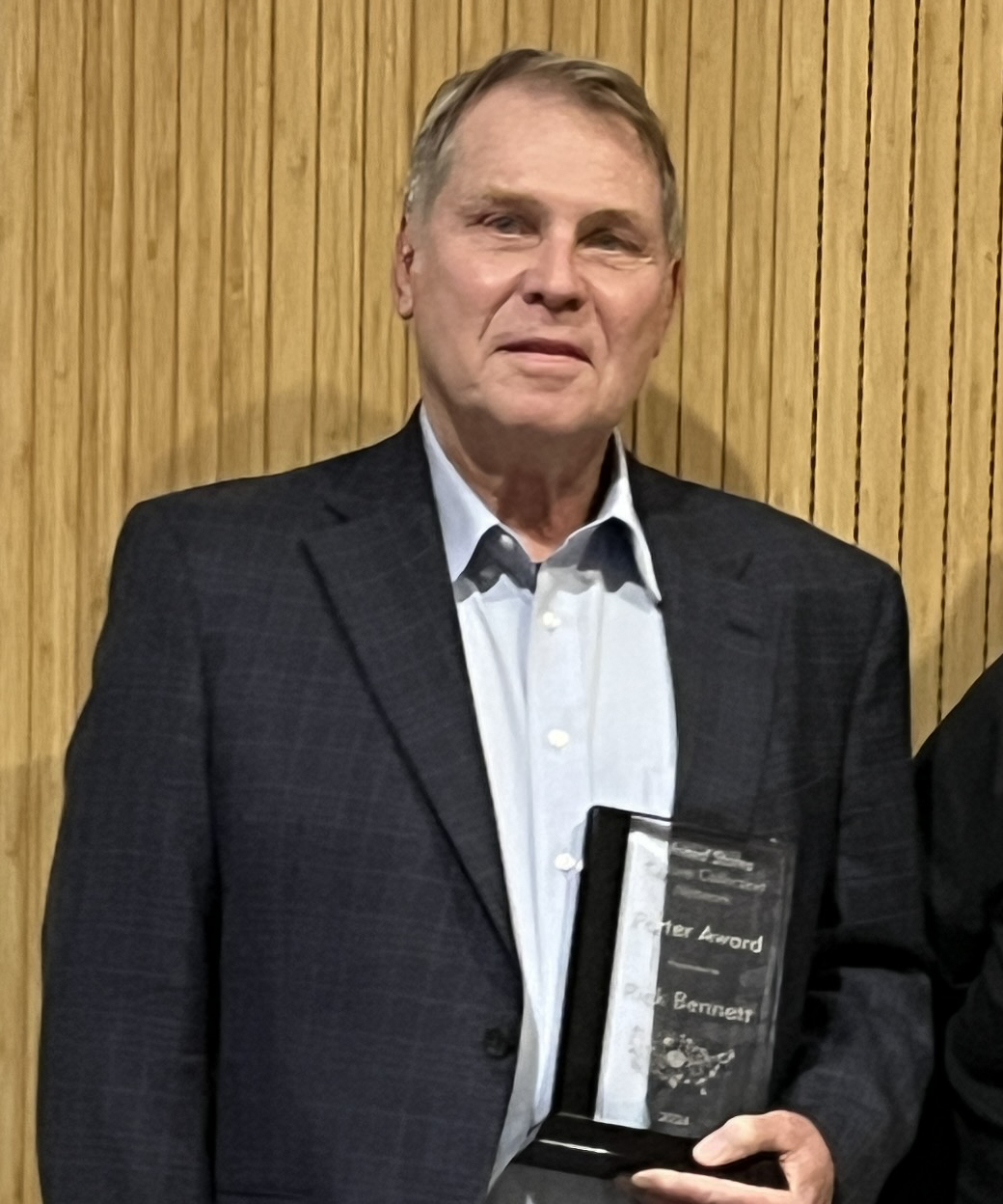 Rick Bennett w/ award